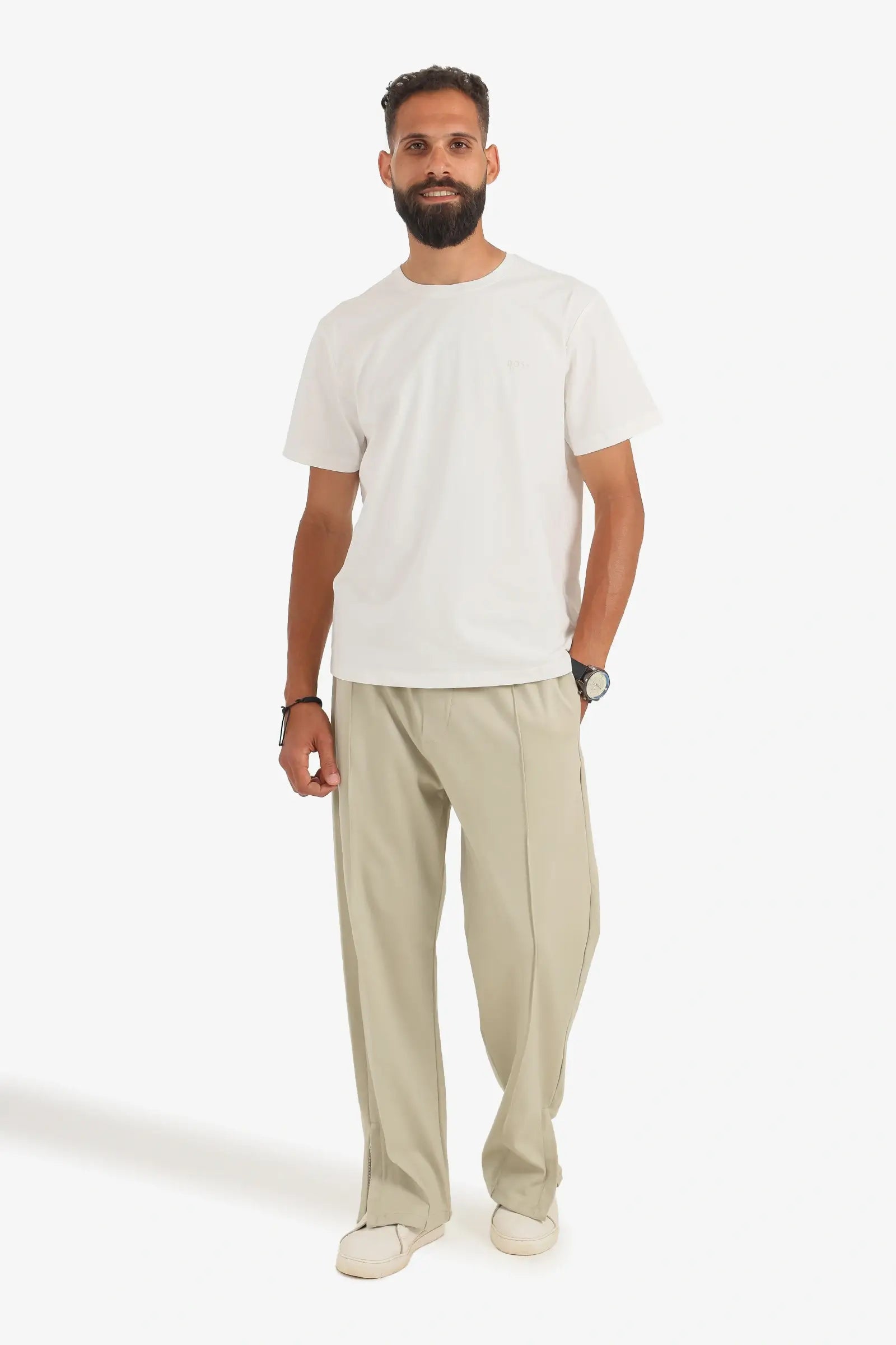 ZARA INTERLOCK ZIPPER PANTS