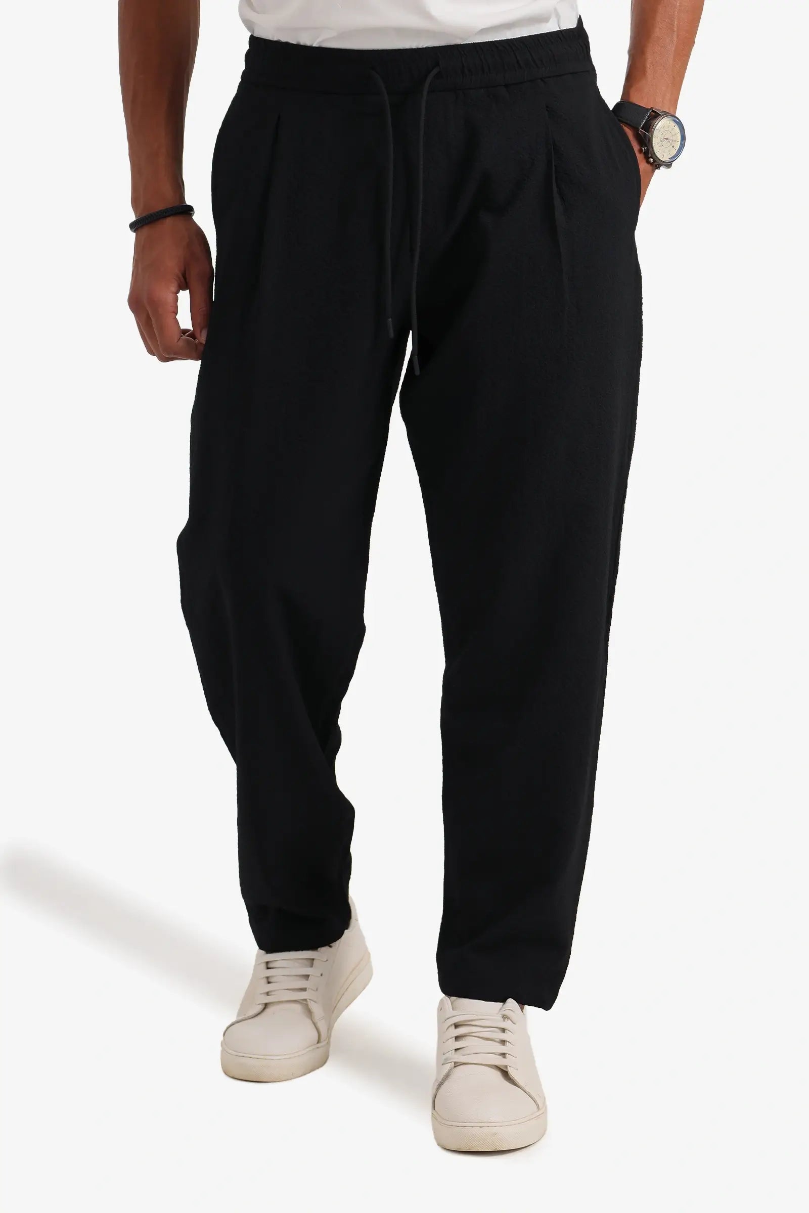 ZARA TEXTURED SUMMER TROUSERS