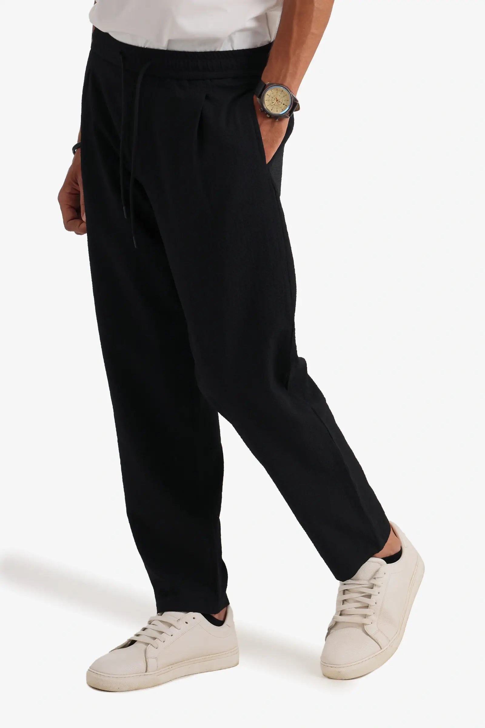 ZARA TEXTURED SUMMER TROUSERS