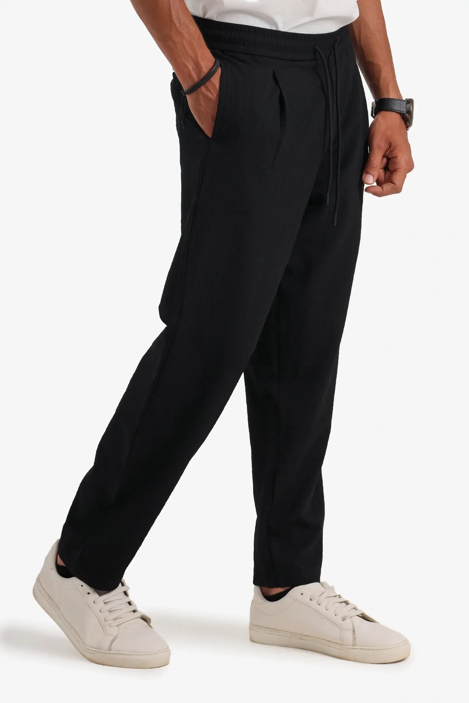 ZARA TEXTURED SUMMER TROUSERS