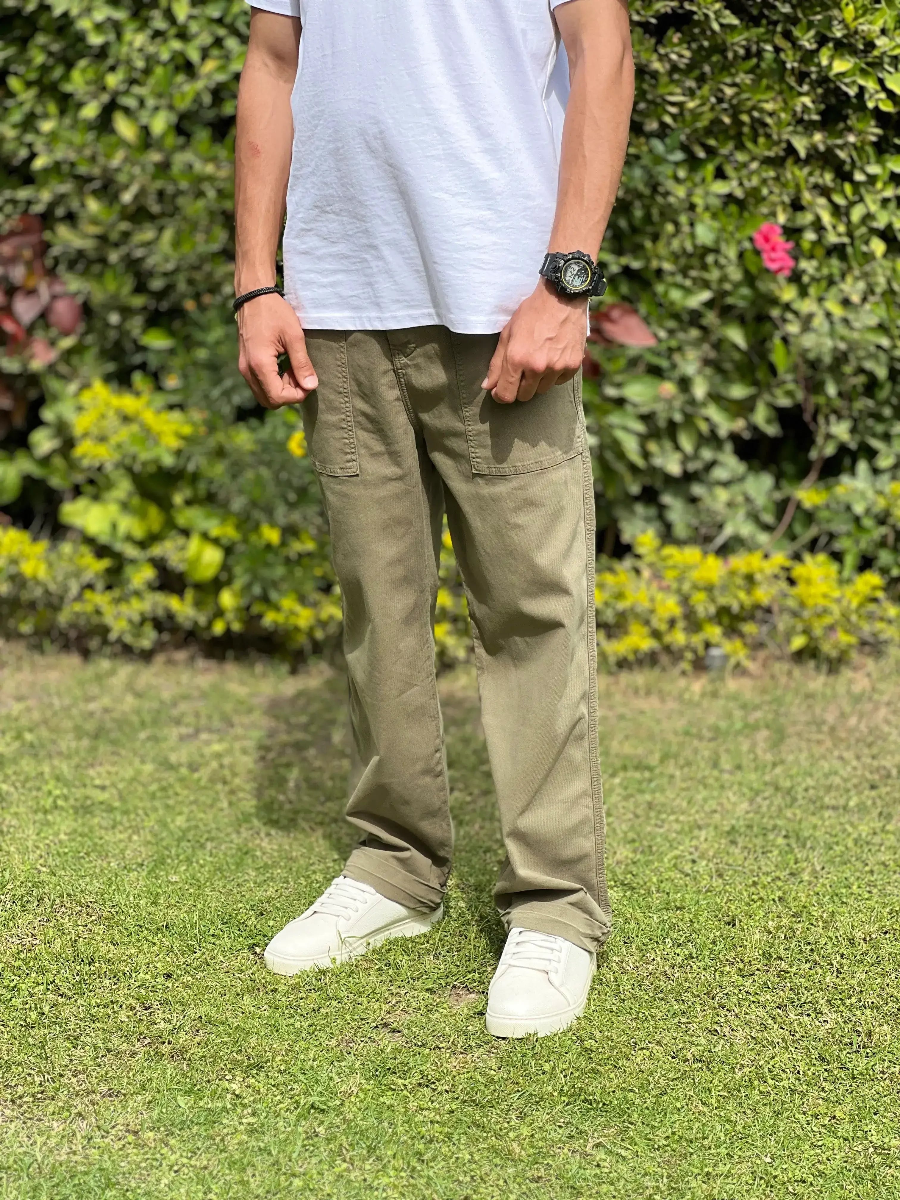 ZARA FADED STRAIGHT LEG TROUSER